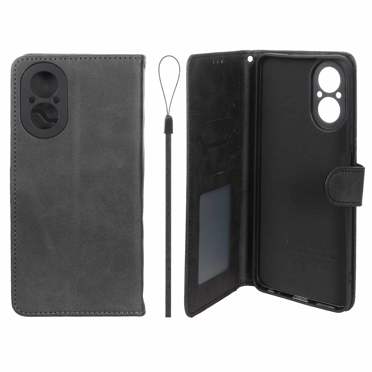 کیف موبایل مگنتی درجه یک داخل خز MNC Plus مدل Realme C67 4G  - مشکی