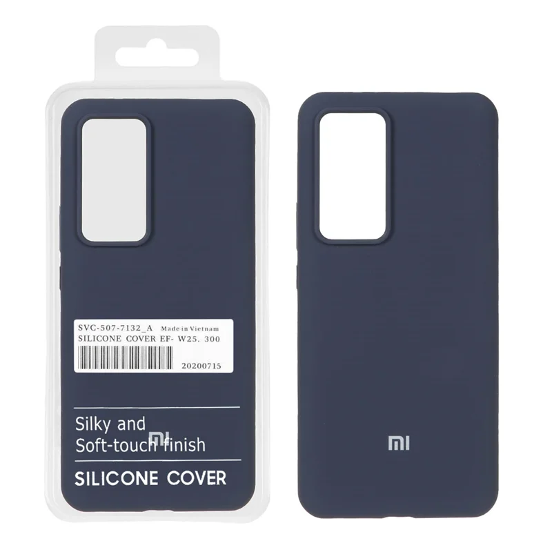 قاب سیلیکونی پاک کنی اورجینال درجه یک Xiaomi Mi 12T / Mi 12T Pro / Redmi K50 - سرمه ای تیره (پک دار)