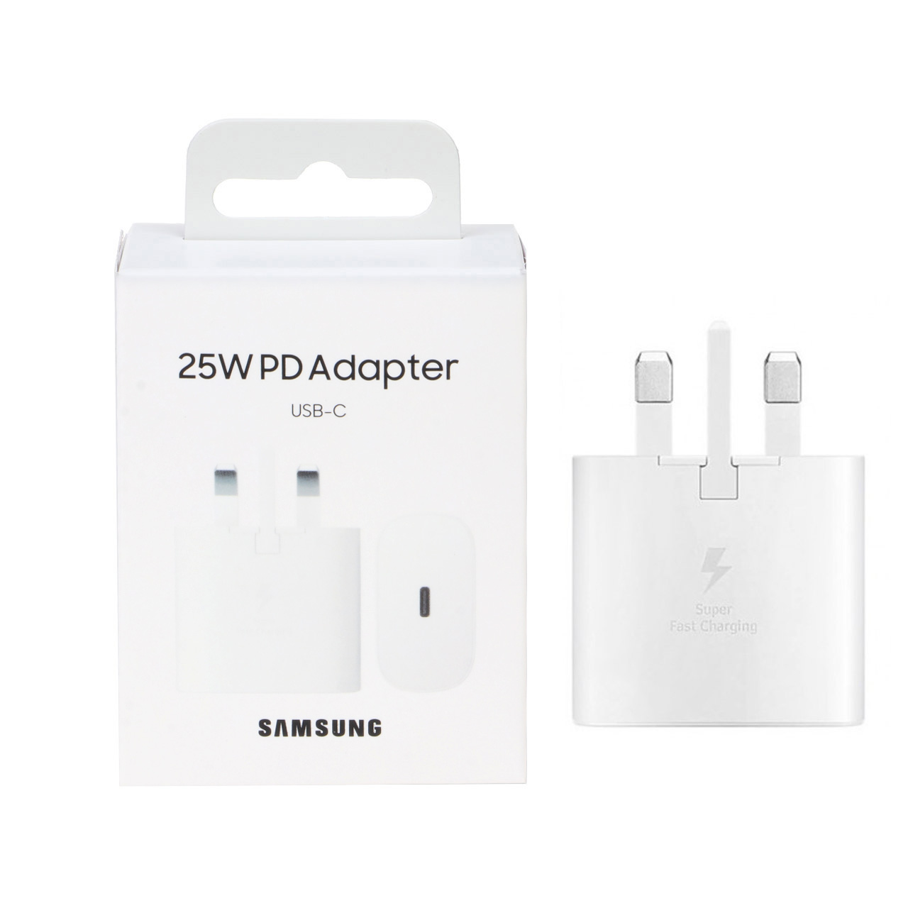 شارژر دیواری سه پین فست و PD تک پورت SAMSUNG Type-C مدل CH 25W - سفید - DST ( شش ماهه شرکتی)