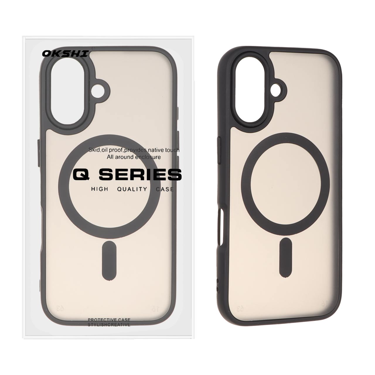 قاب اورجینال Magic Mask مات Magsafe بلک لنز Apple iPhone 16 - مشکی (پک دار)