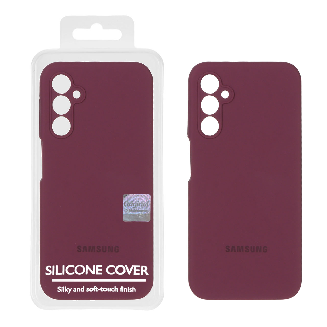 قاب سیلیکونی پاک کنی اورجینال Master Quality مدل Samsung Galaxy A24 - زرشکی (پک دار)