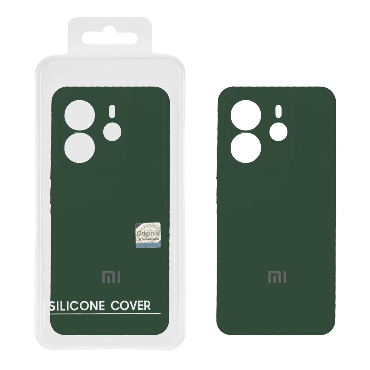 قاب سیلیکونی پاک کنی اورجینال Master Quality مدل Xiaomi Redmi Note 14 4G - سبز تیره (پک دار)