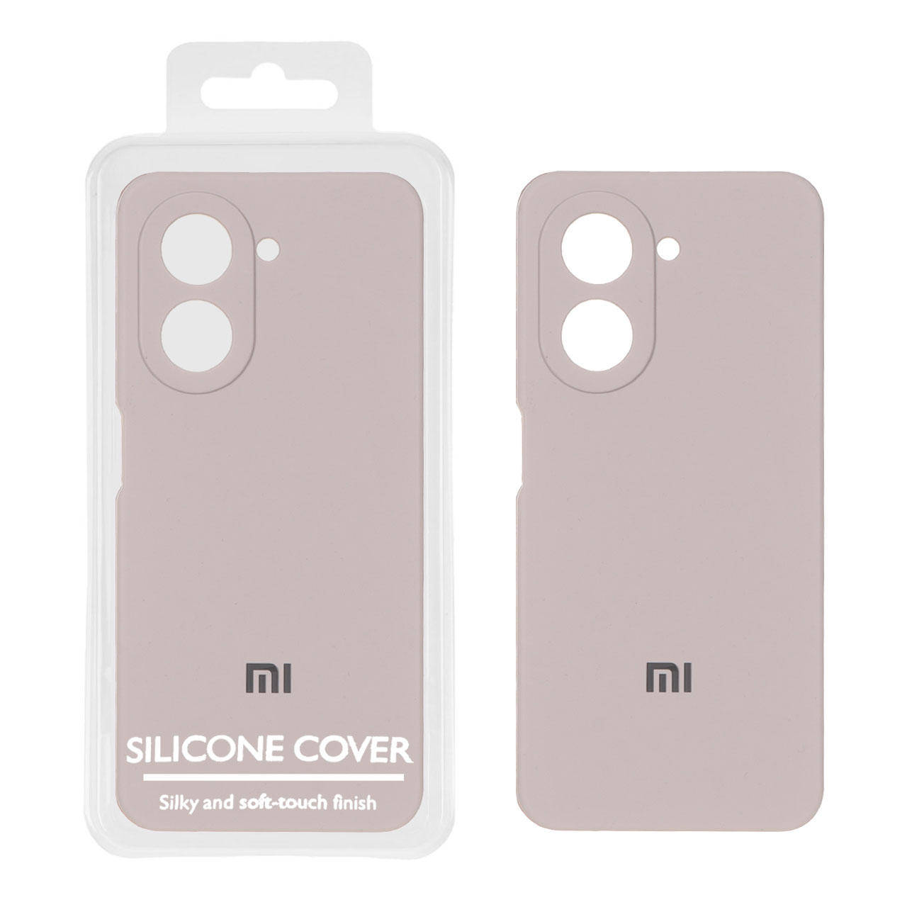 قاب سیلیکونی پاک کنی اورجینال Master Quality مدل Xiaomi Redmi A5 / Poco C71 - خاکی (پک دار)