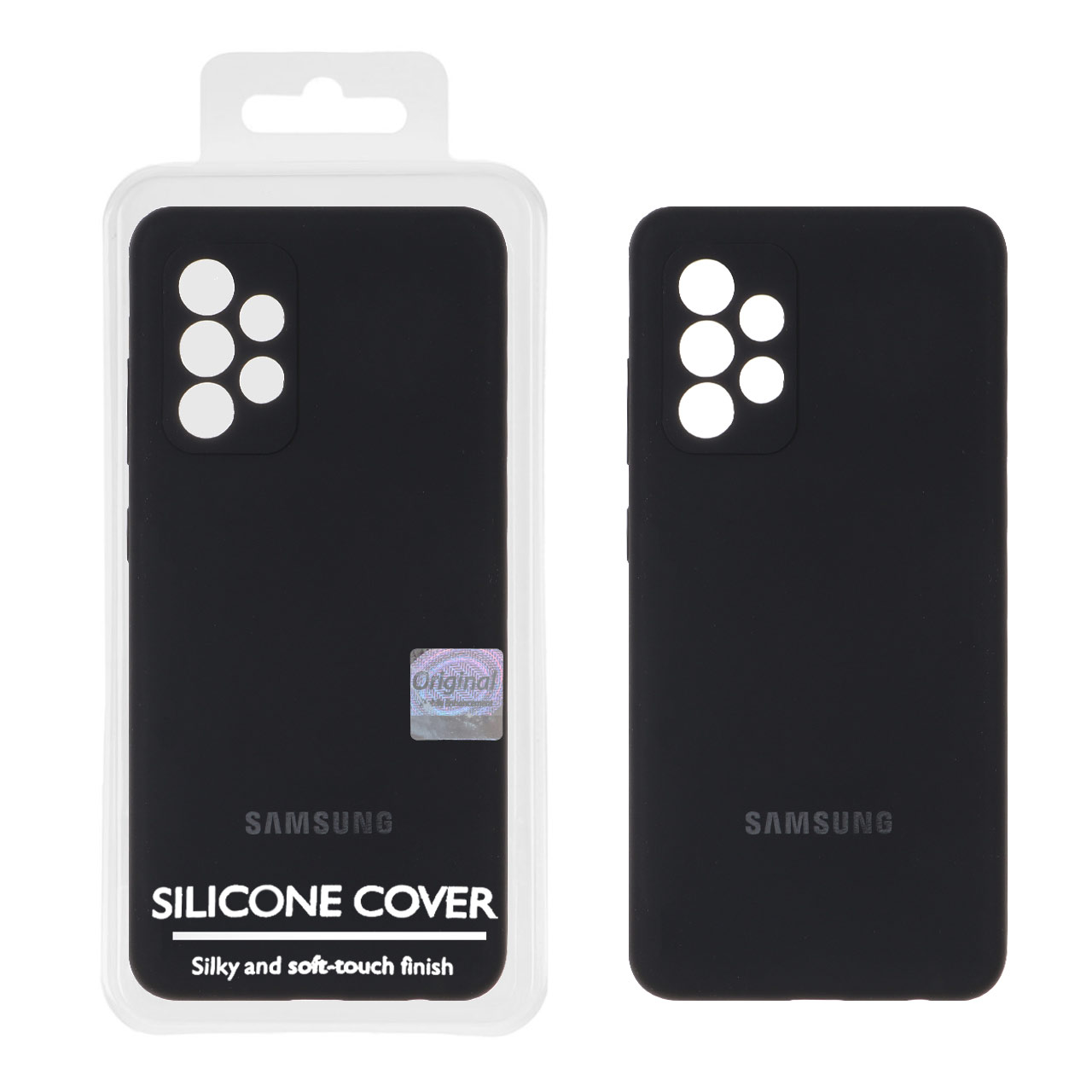 قاب سیلیکونی پاک کنی اورجینال Master Quality مدل Samsung Galaxy A52 / A52s - مشکی (پک دار)