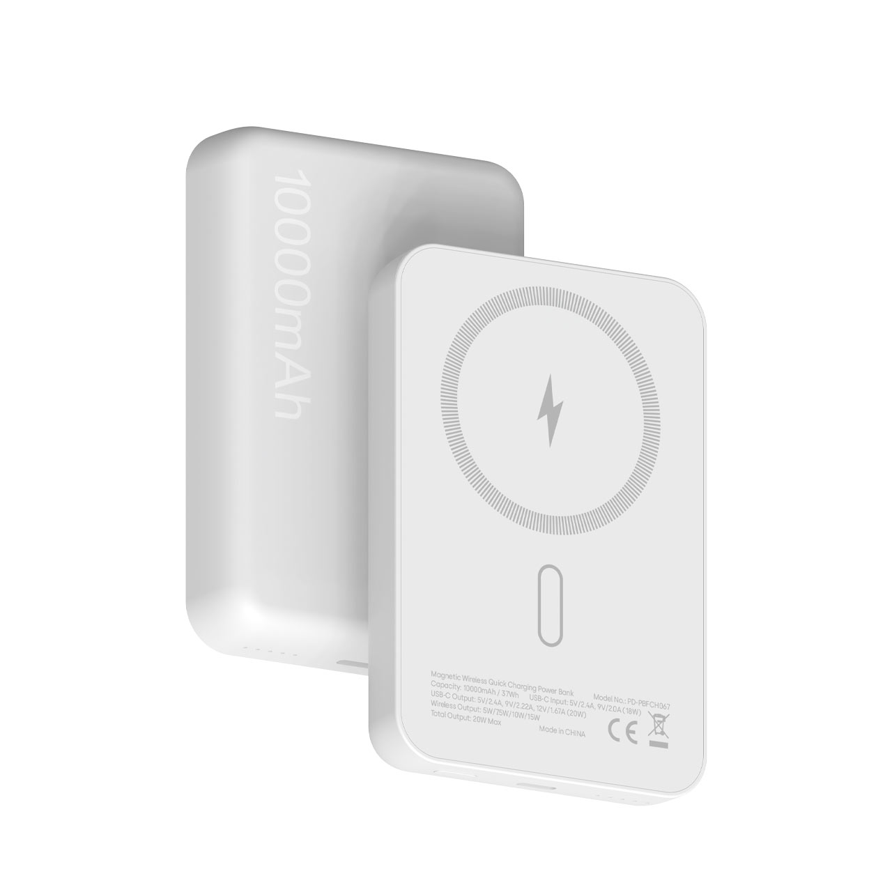 پاوربانک وایرلس و فست شارژ ProOne 10000mAh مدل PPB5121 PowerLink Pro 20W - سفید