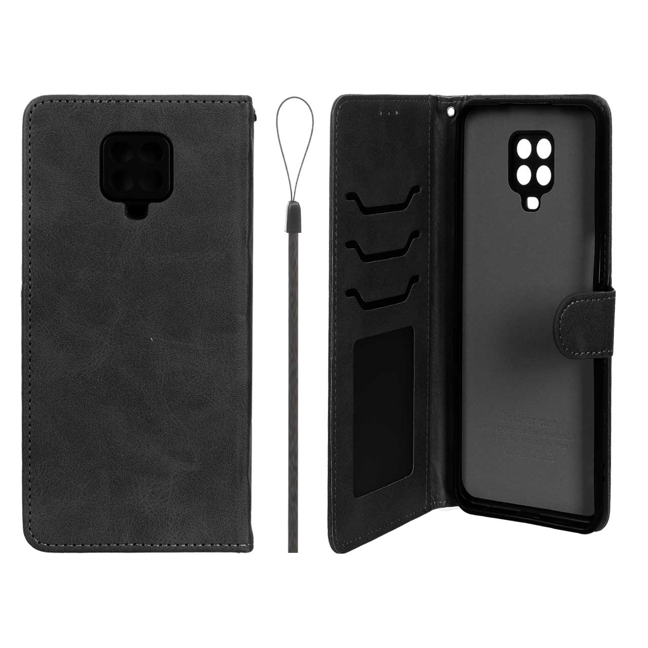 کیف موبایل مگنتی درجه یک داخل خز MNC Plus مدل Xiaomi Redmi Note 9S / Redmi Note 9 Pro / Redmi Note 9 Pro Max - مشکی