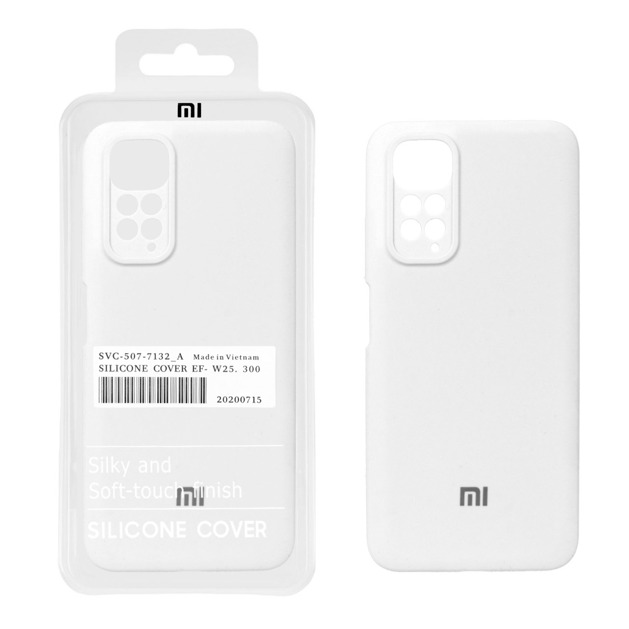 قاب سیلیکونی پاک کنی اورجینال درجه یک Xiaomi Redmi Note 11 4G / Redmi Note 11S - سفید (پک دار)