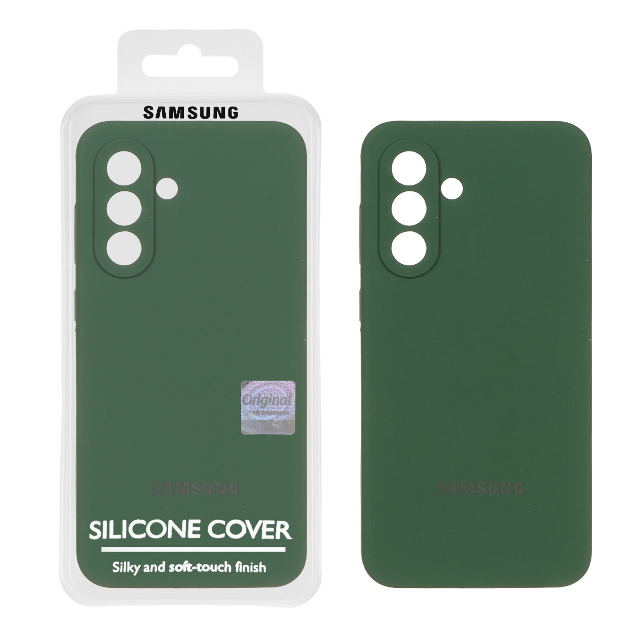 قاب سیلیکونی پاک کنی اورجینال Master Quality مدل Samsung Galaxy A56 / A36 - سبز تیره (پک دار)