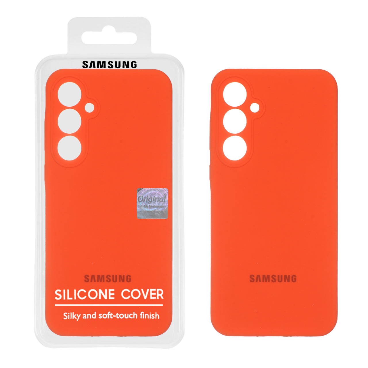قاب سیلیکونی پاک کنی اورجینال Master Quality مدل Samsung Galaxy A55 - نارنجی (پک دار)