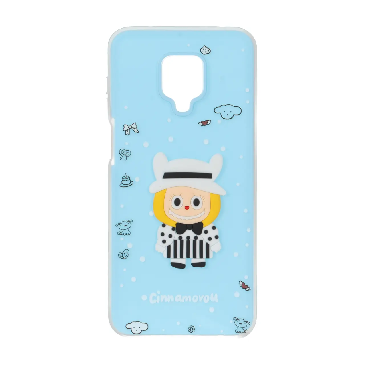 قاب دو لایه مات عروسک برجسته Xiaomi Redmi Note 9S / Redmi Note 9 Pro / Redmi Note 9 Pro Max - آبی