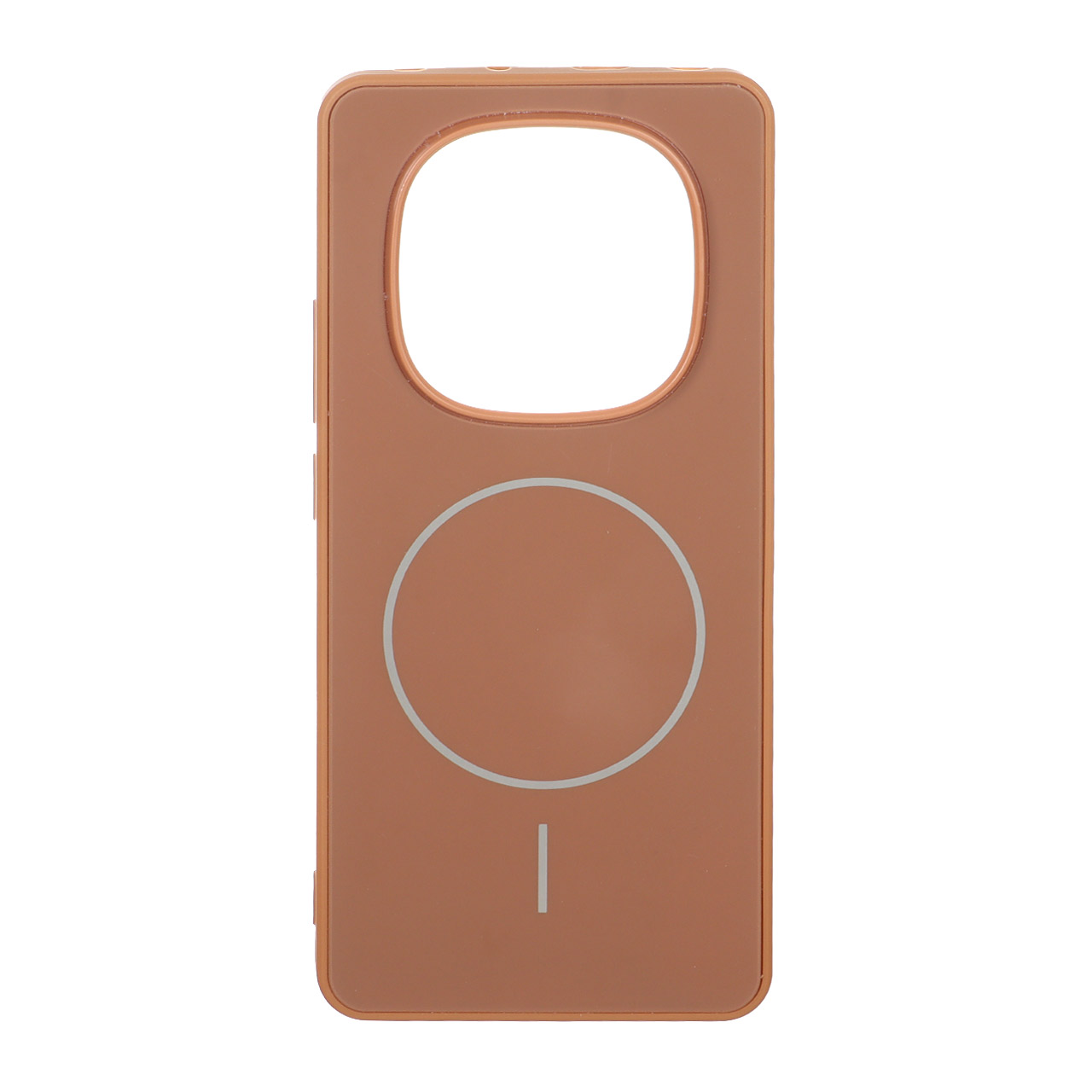 قاب پشت براق طرح مگ سیف سیلور Xiaomi Redmi Note 14 Pro 4G - قهوه ای