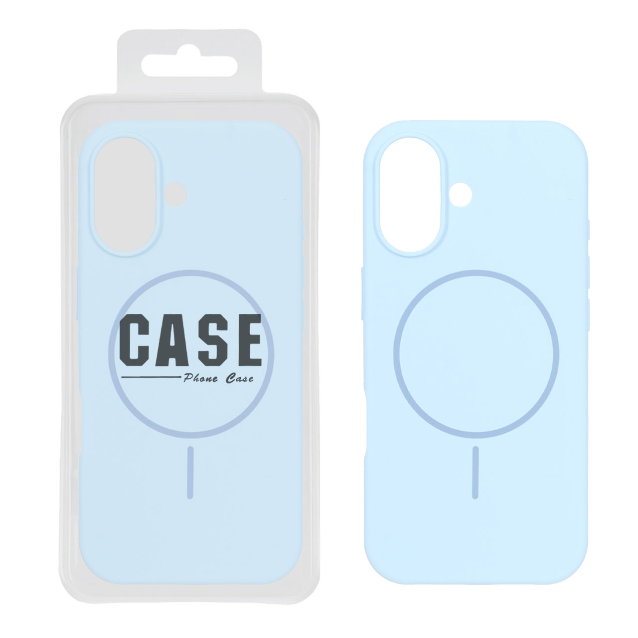قاب سیلیکونی پاک کنی اورجینال درجه یک MagSafe مدل Apple iPhone 17 - آبی آسمانی (پک دار)
