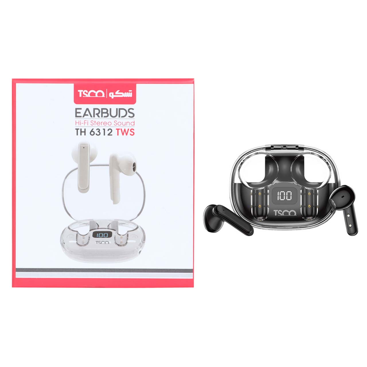 ایرفون بی سیم Tsco با قابلیت ENC مدل TH 6312 TWS - مشکی