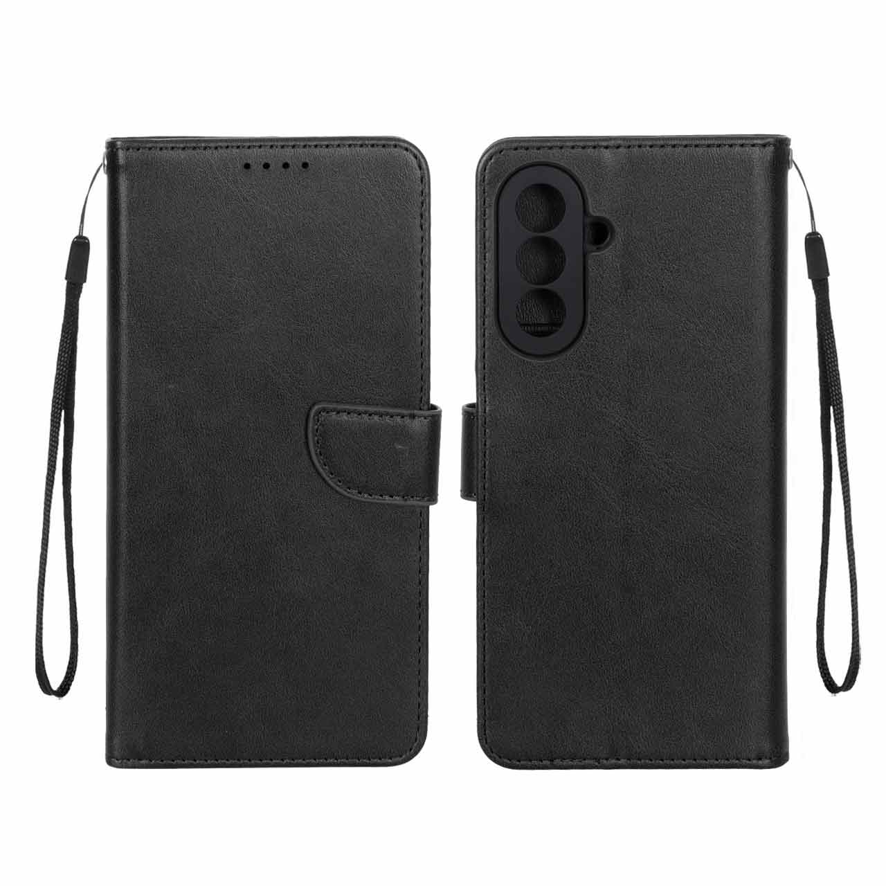 کیف چرمی موبایل مگنتی محافظ لنزدار Samsung Galaxy A17 / A26 - مشکی