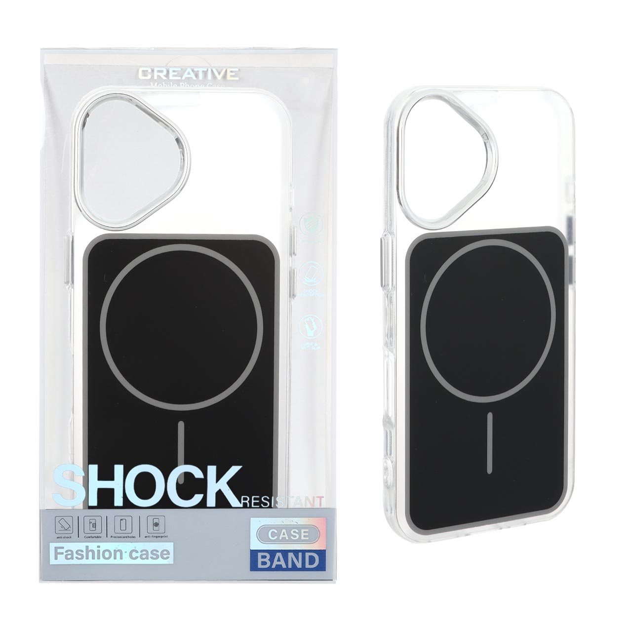 قاب اورجینال Unique Case مات رنگی MagSafe لنز کروم Apple iPhone 16 - مشکی (پک دار)