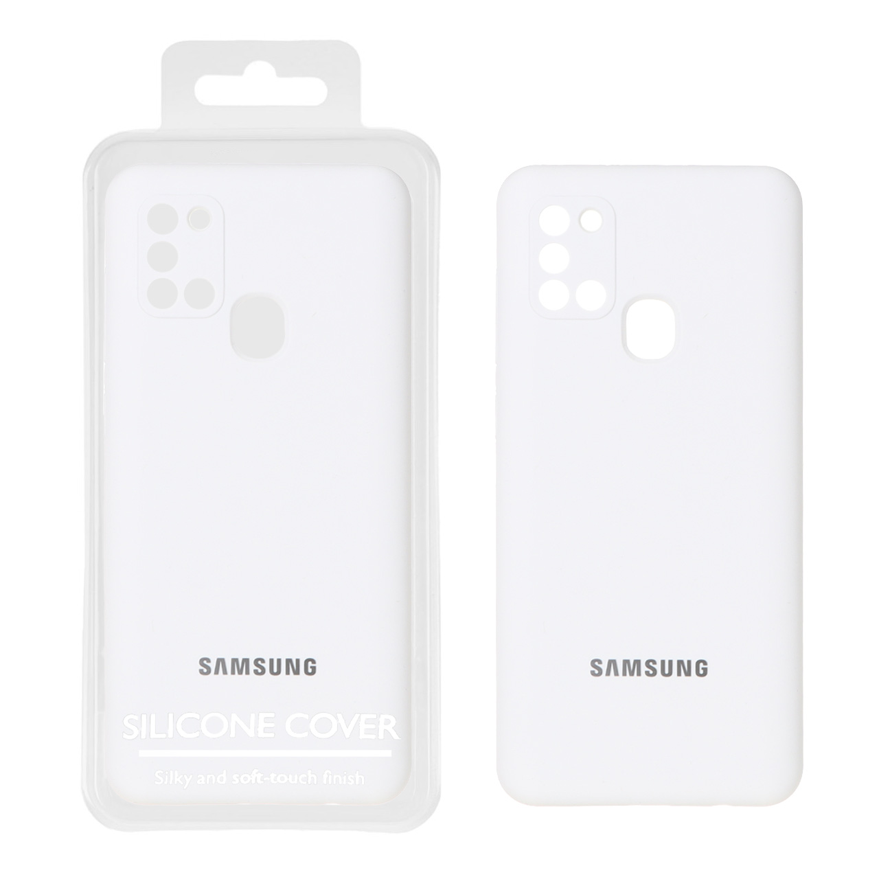 قاب سیلیکونی پاک کنی اورجینال Master Quality مدل Samsung Galaxy A21s - سفید (پک دار)