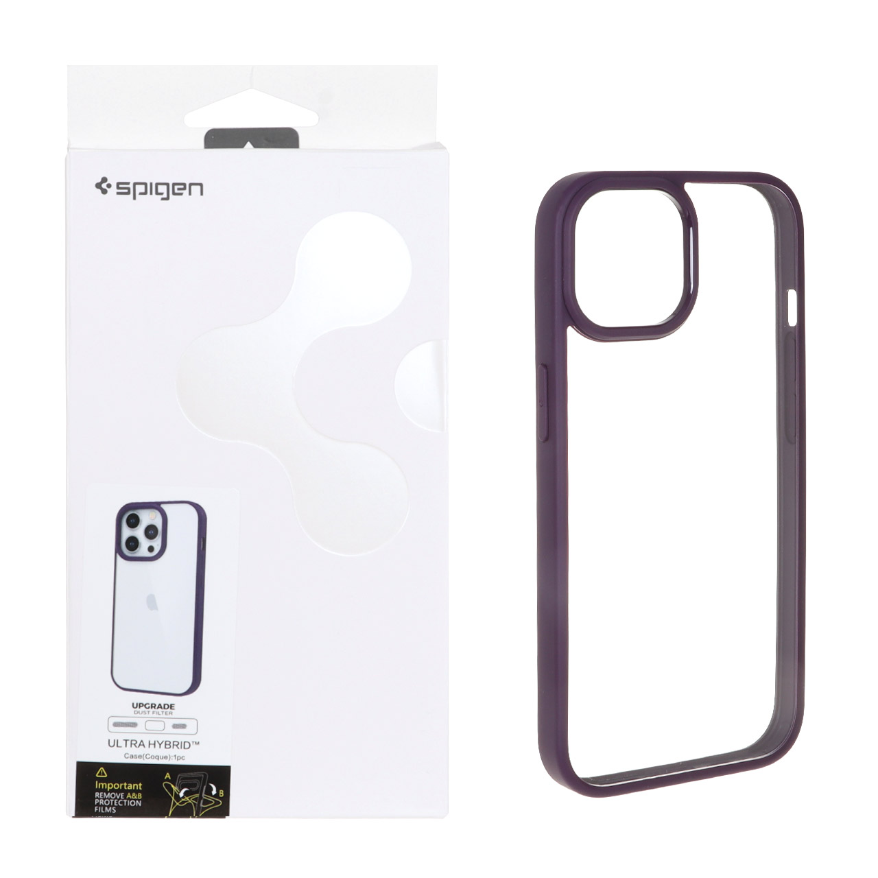 قاب اورجینال Spigen با توری اسپیکر فلزی Apple iPhone 15 / iPhone 14 / iPhone 13 - بنفش (پک دار)