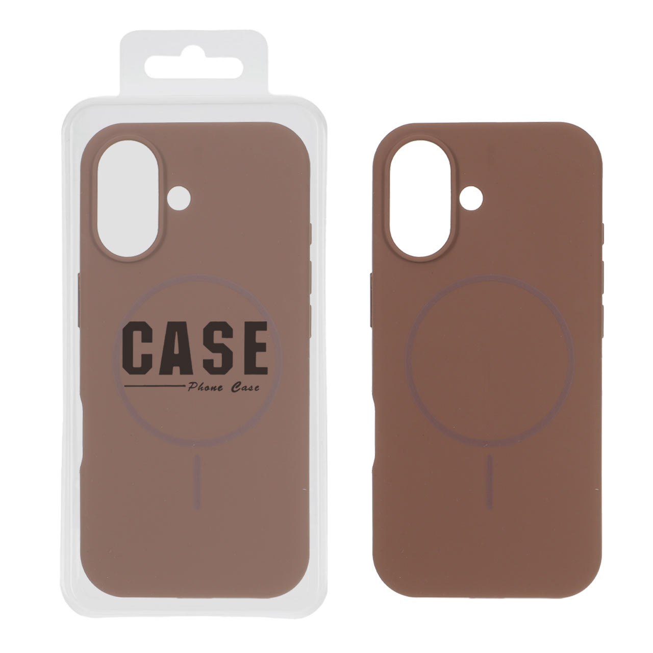 قاب سیلیکونی پاک کنی اورجینال درجه یک MagSafe مدل Apple iPhone 17 - قهوه ای (پک دار)