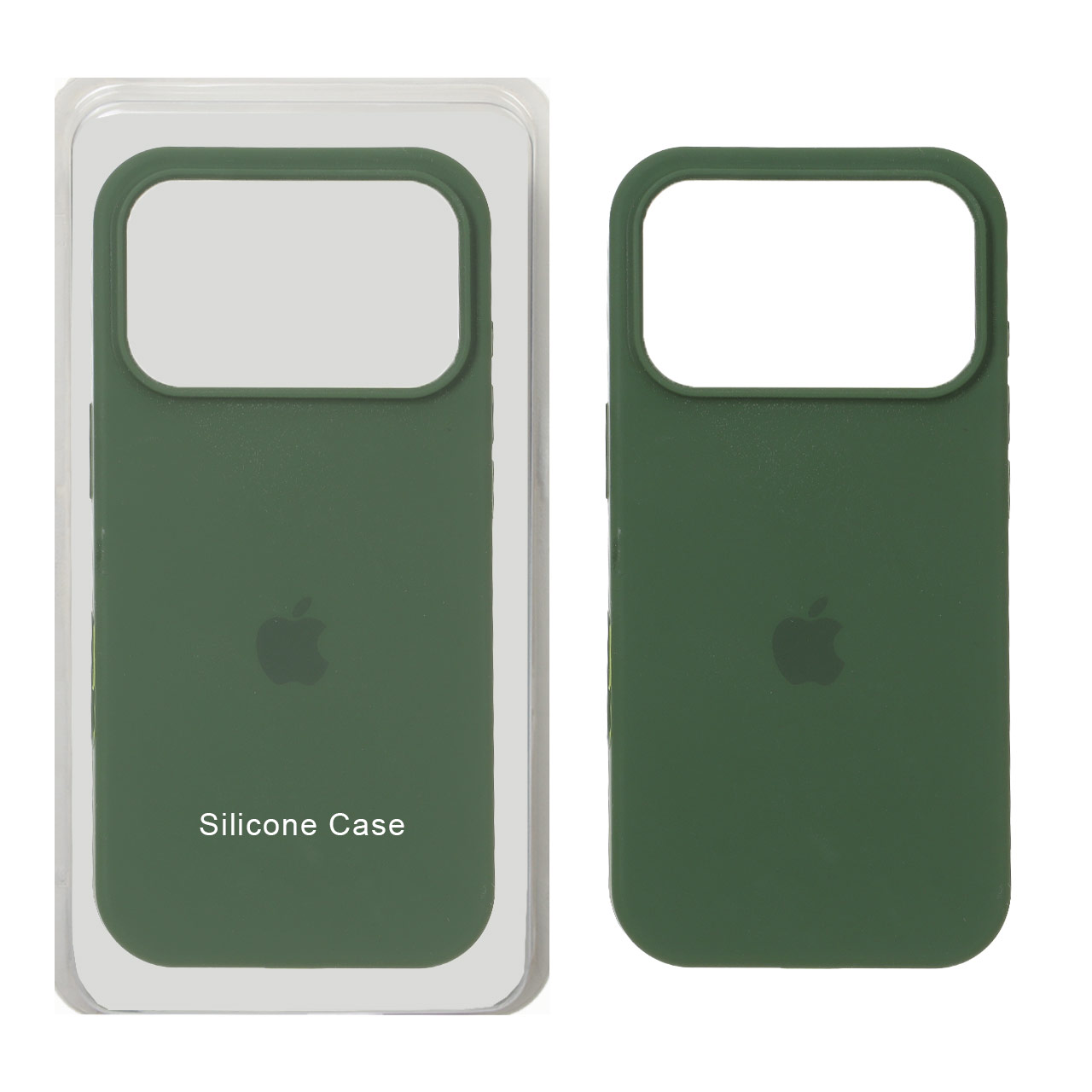 قاب سیلیکونی پاک کنی اورجینال Apple iPhone 17 Pro - سبز ارتشی (پک اصلی)