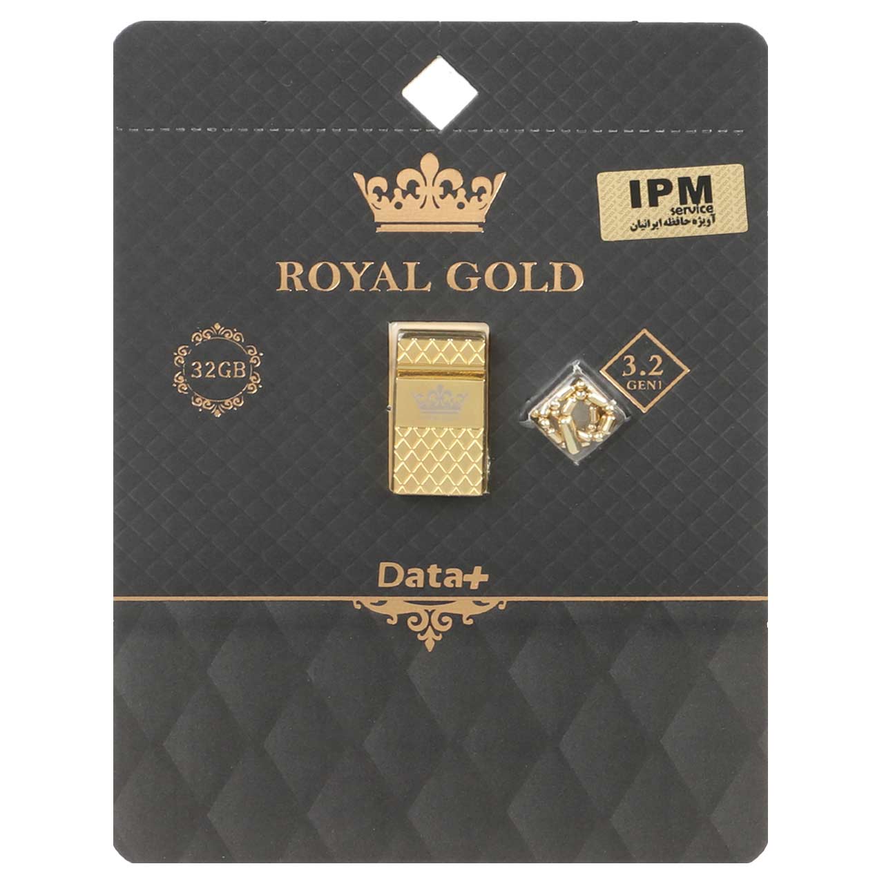 Data Plus Royal Gold USB3.2 Flash Memory - 32GB طلایی (گارانتی مادام العمر IPM)