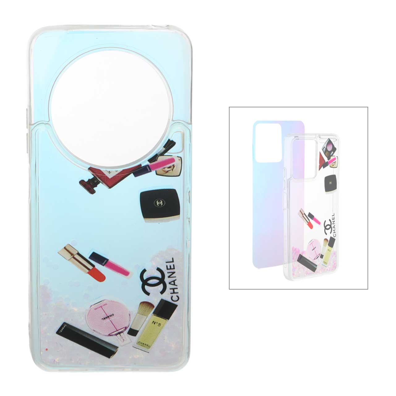 قاب آکواریومی اکلیلی دور ژله ای هفت رنگ Xiaomi Redmi 14C / Redmi A4 / Poco C75 - طرح 94