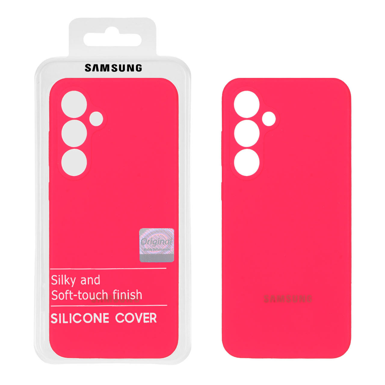 قاب سیلیکونی پاک کنی اورجینال Master Quality مدل  Samsung Galaxy S24 FE - صورتی فانتزی (پک دار)