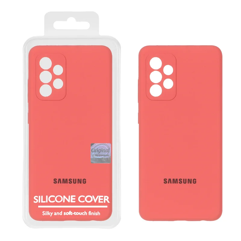 قاب سیلیکونی پاک کنی اورجینال Master Quality مدل Samsung Galaxy A52 / A52s - هلویی (پک دار)