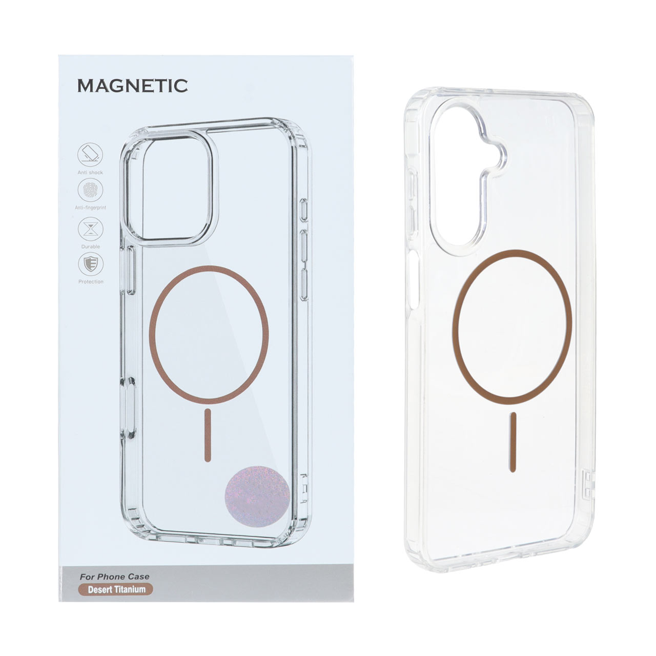 قاب اورجینال Magnetic دور ژله ای MagSafe مدل Samsung Galaxy A17 / A26 - صحرایی (پک دار)