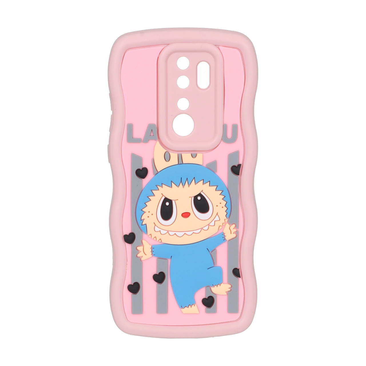 قاب کنگره ای عروسک برجسته محافظ لنزدار Xiaomi Redmi Note 8 Pro - طرح 65