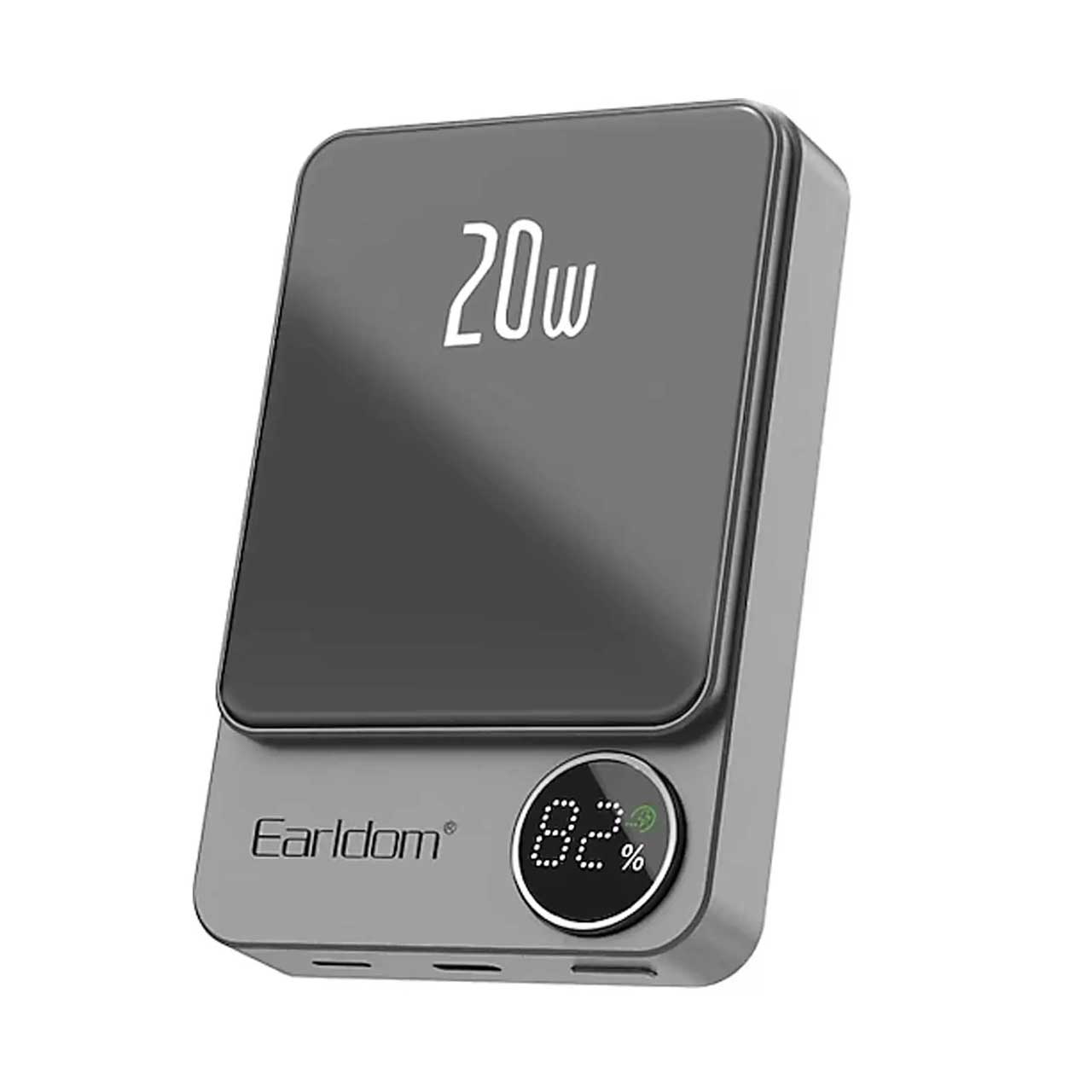 پاوربانک PD و فست شارژ Earldom 10000mAh مدل PD24 20W - مشکی