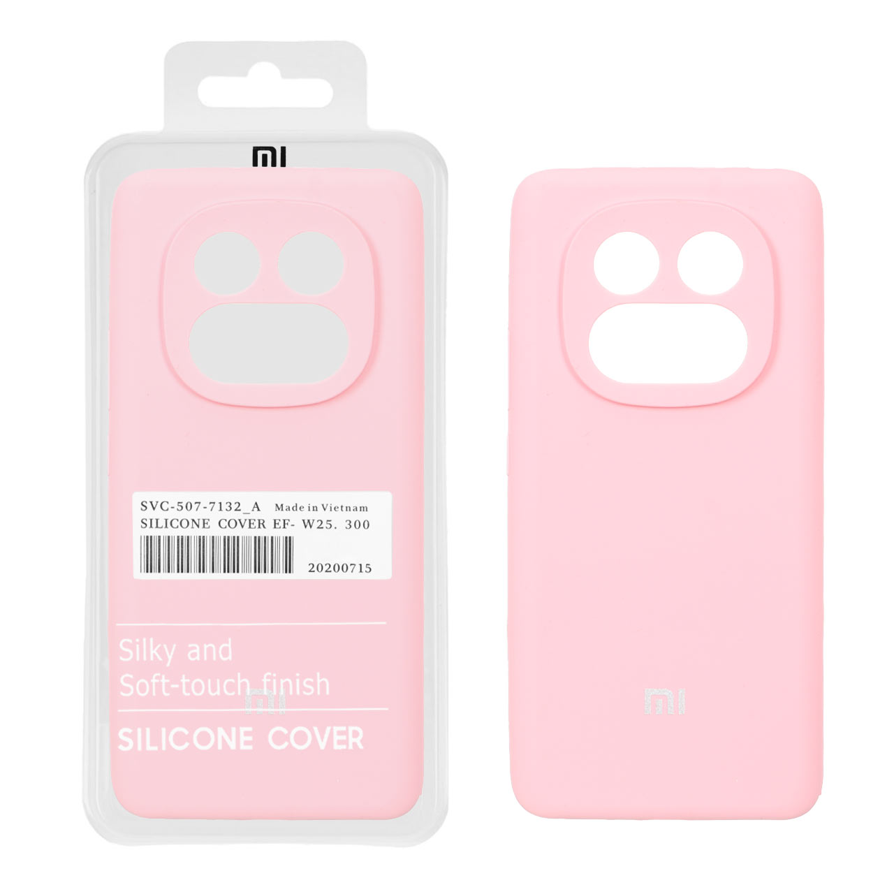 قاب سیلیکونی پاک کنی اورجینال درجه یک Xiaomi Redmi Note 14 Pro 5G / Redmi Note 14 Pro Plus 5G / Poco X7 5G - صورتی (پک دار) - NTC