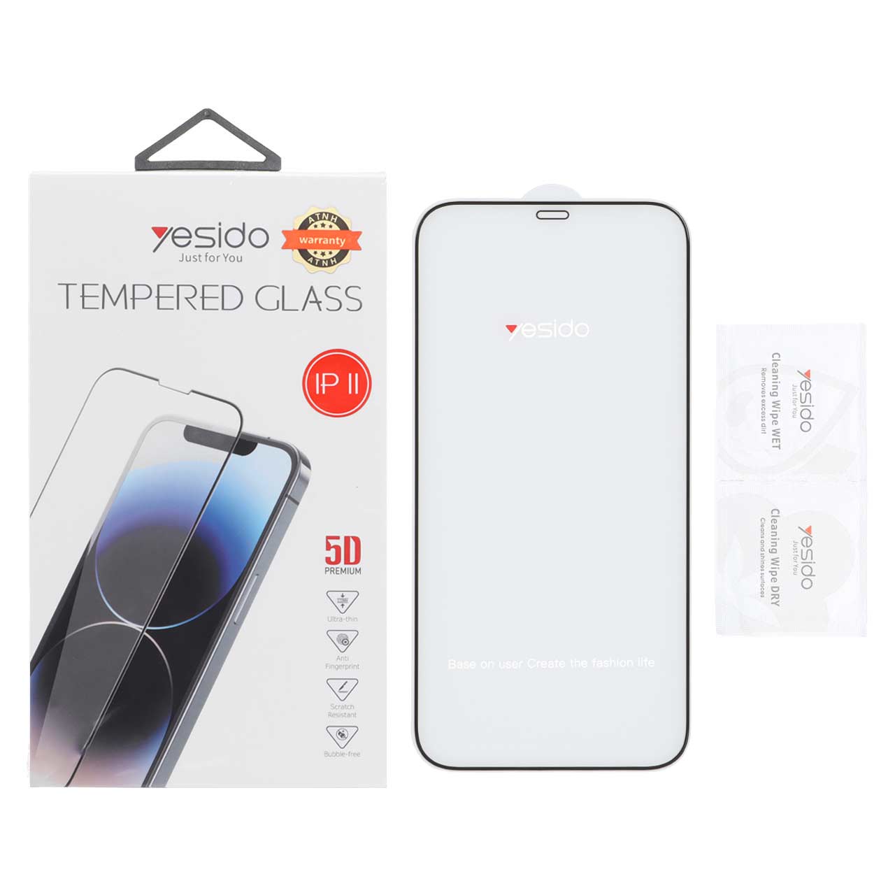 محافظ صفحه نمایش شیشه ای اورجینال TEMPERED Glass Yesido مدل Apple iPhone 12 Pro Max (پک دار)