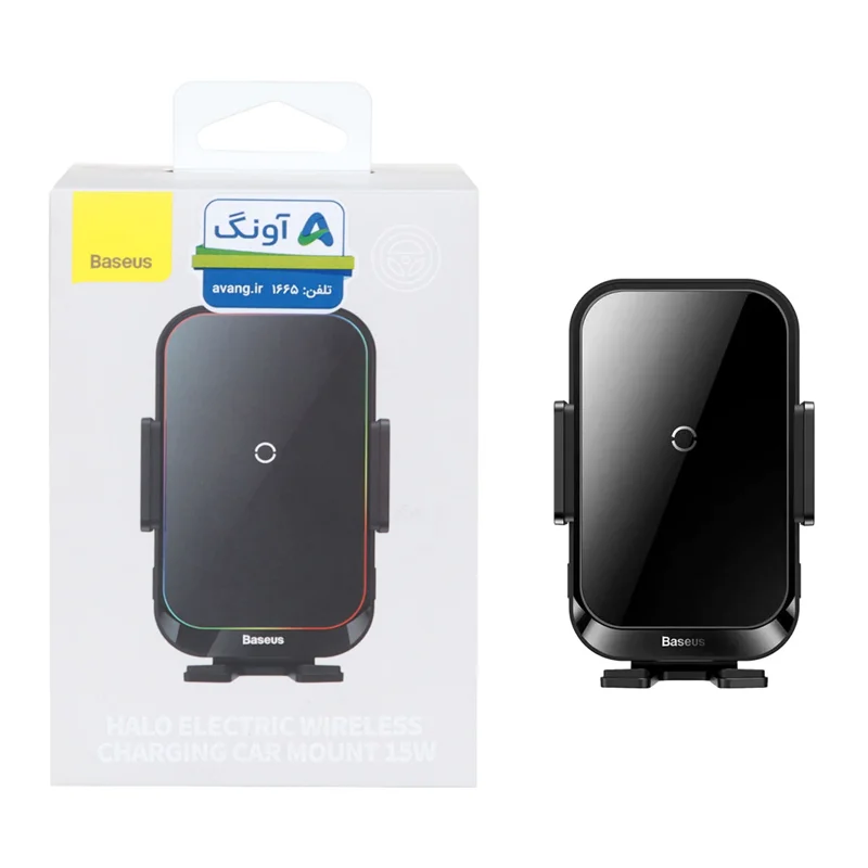 هولدر و شارژر وایرلس گوشی موبایل Baseus مدل BS-CM015 15W - مشکی (گارانتی آونگ)
