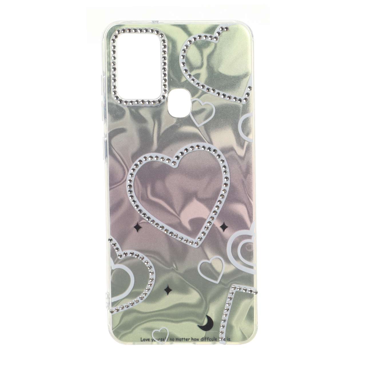 قاب هولوگرامی طرح دار نگینی Samsung Galaxy A21s - کد 46