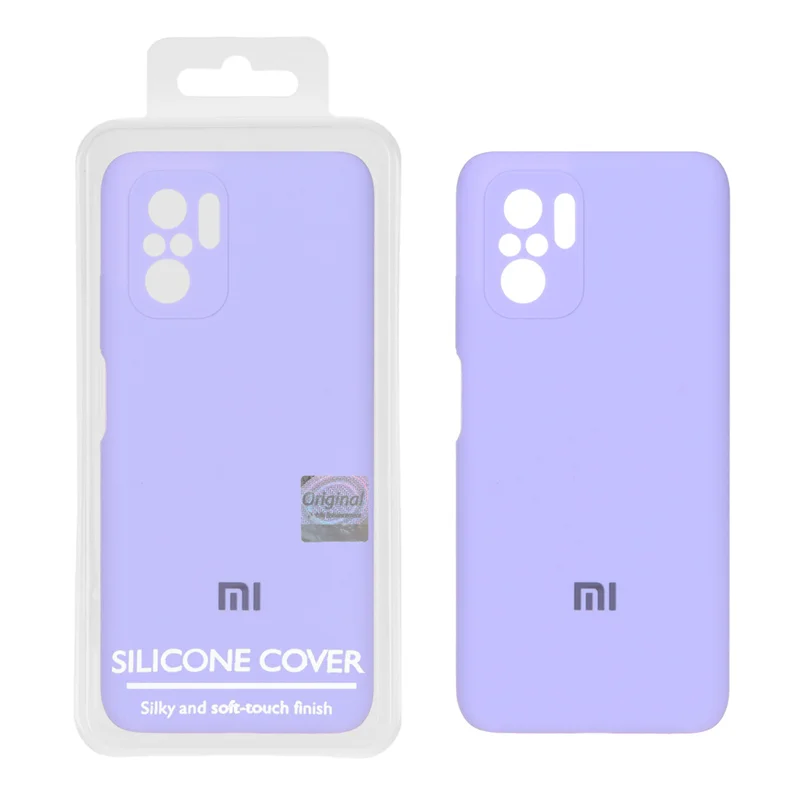 قاب سیلیکونی پاک کنی اورجینال Master Quality مدل Xiaomi Redmi Note 10 4G / Redmi Note 10S / Poco M5S - بنفش روشن (پک دار)