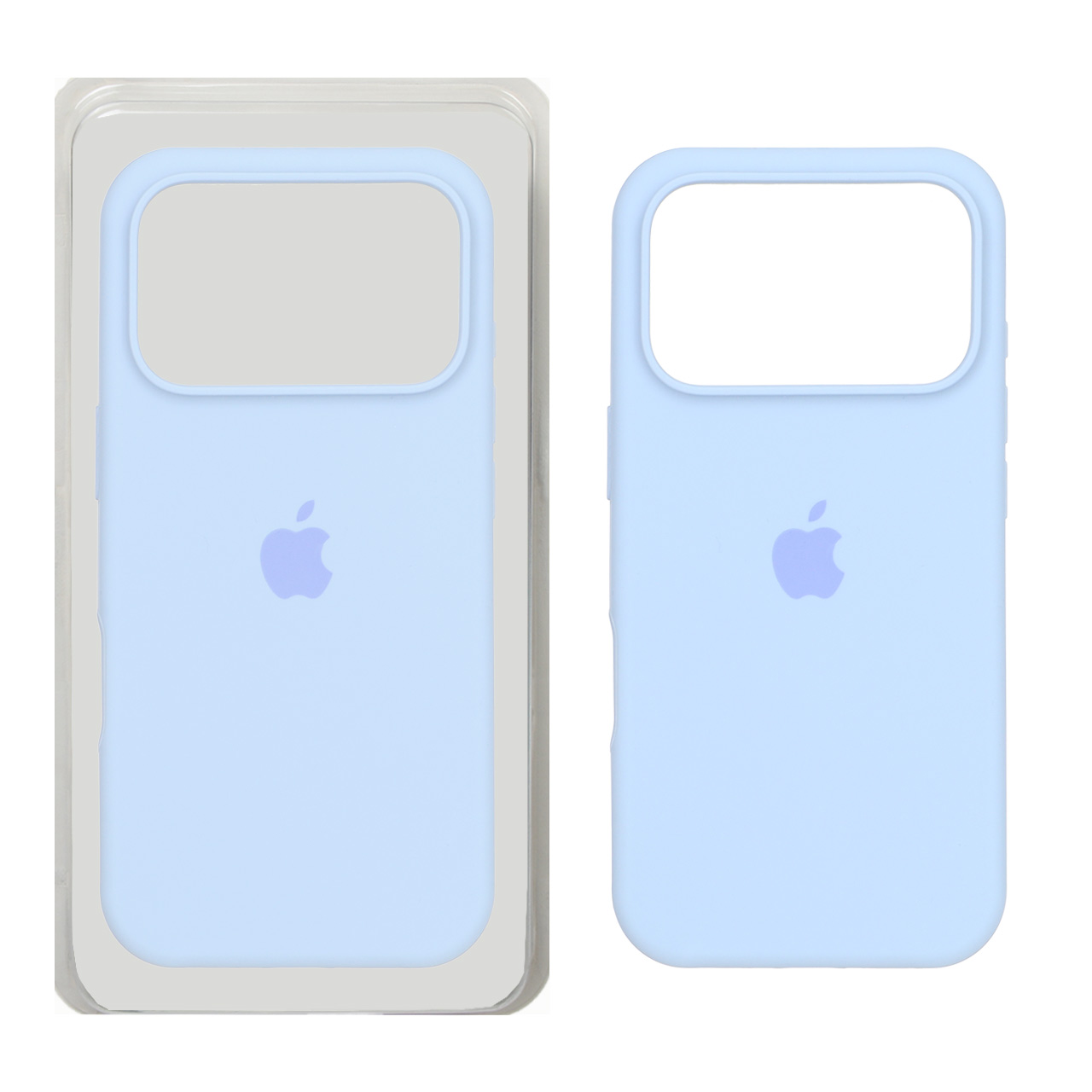 قاب سیلیکونی پاک کنی اورجینال Apple iPhone 17 Pro - آبی روشن (پک اصلی)