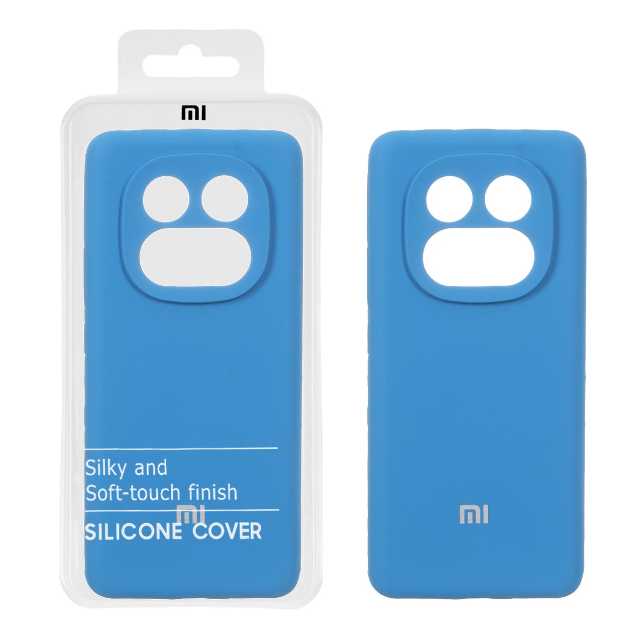 قاب سیلیکونی پاک کنی اورجینال درجه یک Xiaomi Redmi Note 14 Pro 5G / Redmi Note 14 Pro Plus 5G / Poco X7 5G - آبی (پک دار)