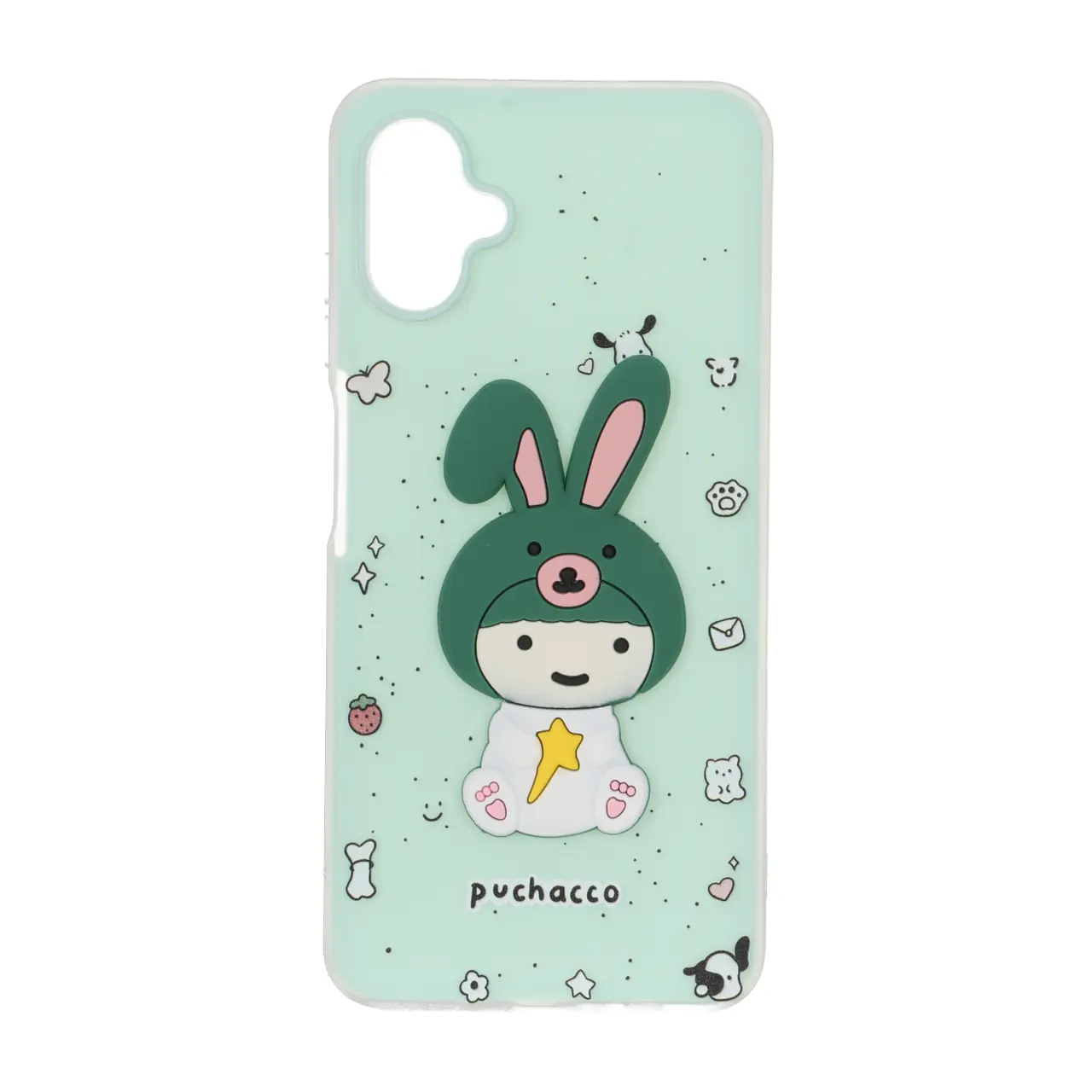 قاب دو لایه مات عروسک برجسته Samsung Galaxy A06 - سبز