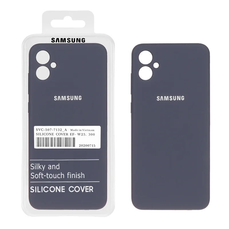 قاب سیلیکونی پاک کنی اورجینال درجه یک Samsung Galaxy A05 - سرمه ای (پک دار)