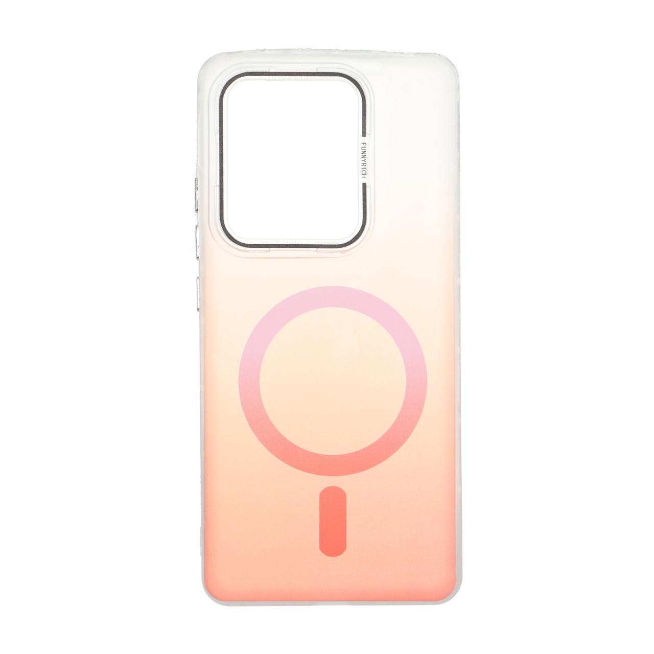 قاب Funnyrich طرح مگ سیف دور مات Xiaomi Redmi Note 14S / Note 13 Pro 4G / Poco M6 Pro 4G - نارنجی