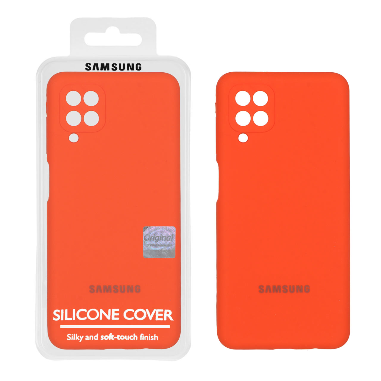 قاب سیلیکونی پاک کنی اورجینال Master Quality مدل Samsung Galaxy A12 / M12 / F12 - نارنجی (پک دار)
