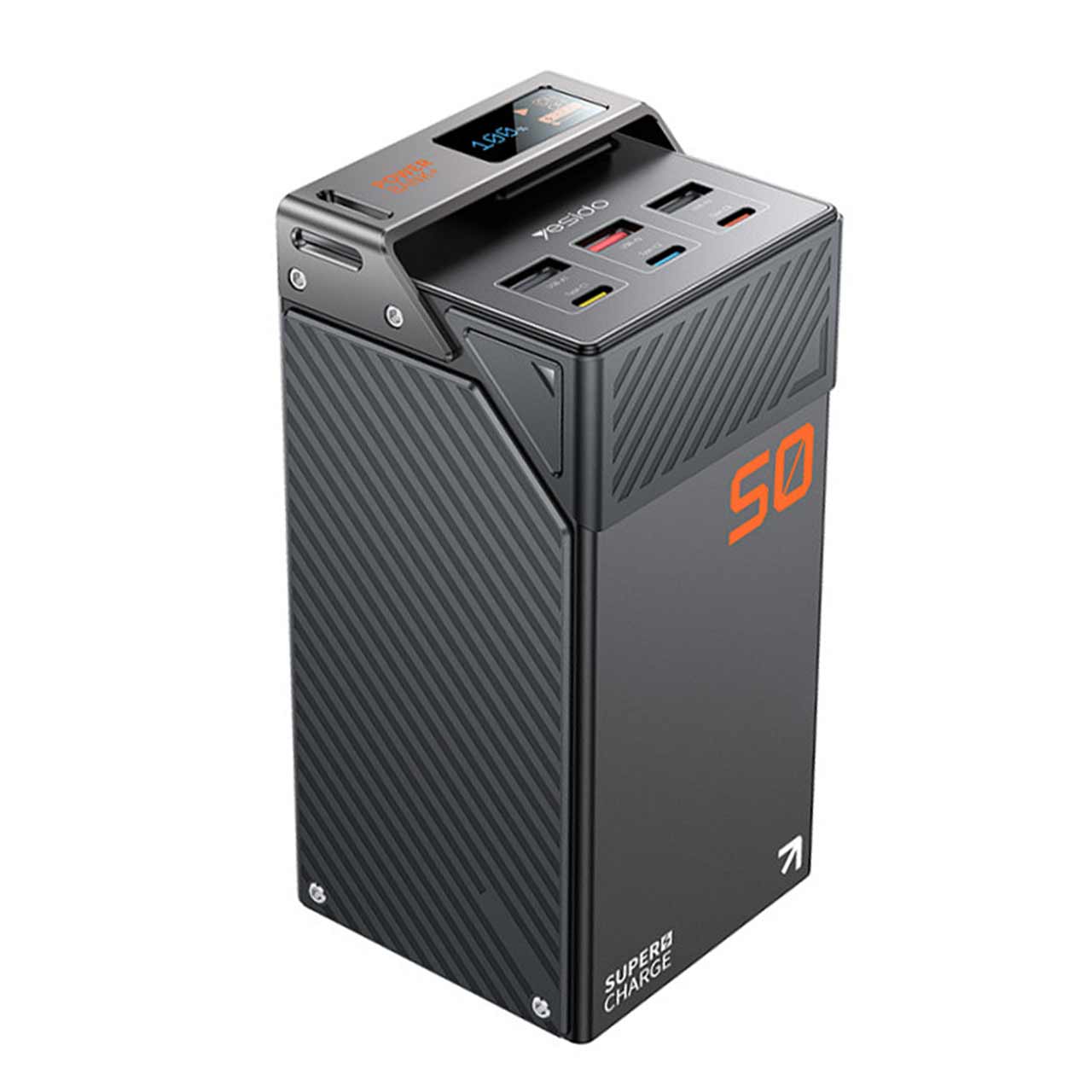 پاوربانک (PD و فست شارژ) Yesido 50000mAh مدل YP63 22.5W - خاکستری (گارانتی 18 ماه تعویض نیکان همراه)