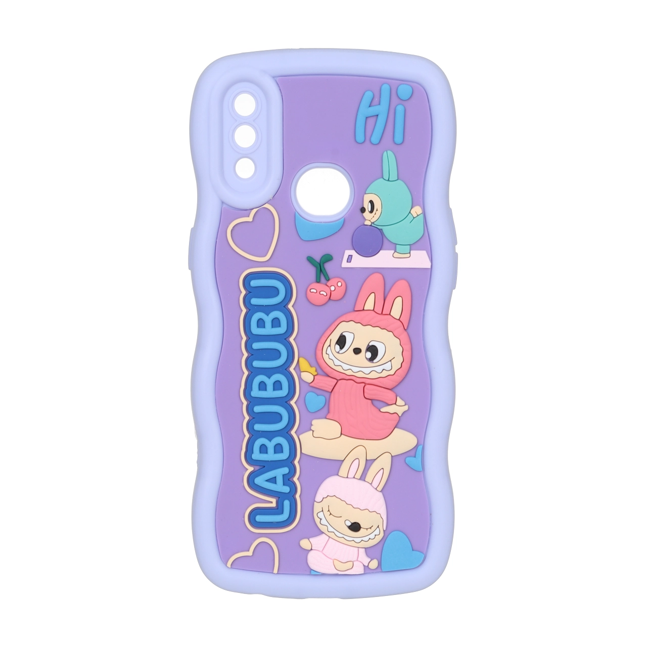 قاب کنگره ای عروسک برجسته محافظ لنزدار Samsung Galaxy A10s - طرح 131