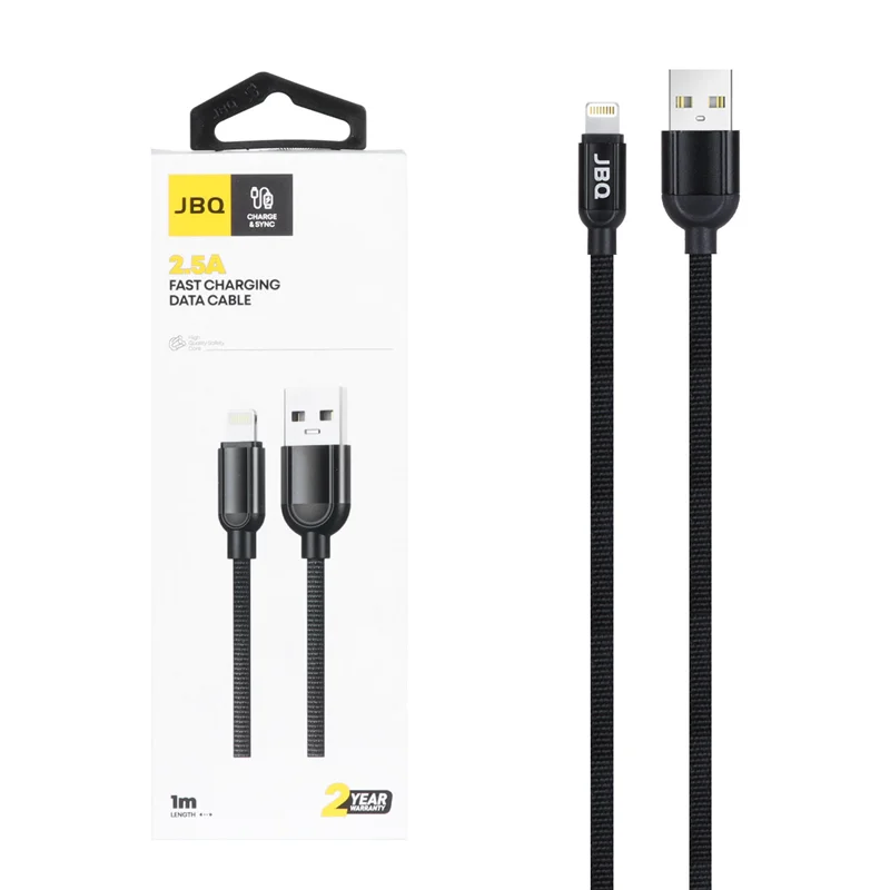 کابل شارژ فست آیفون JBQ مدل CA-610 - مشکی (گارانتی یکساله رصاصی)