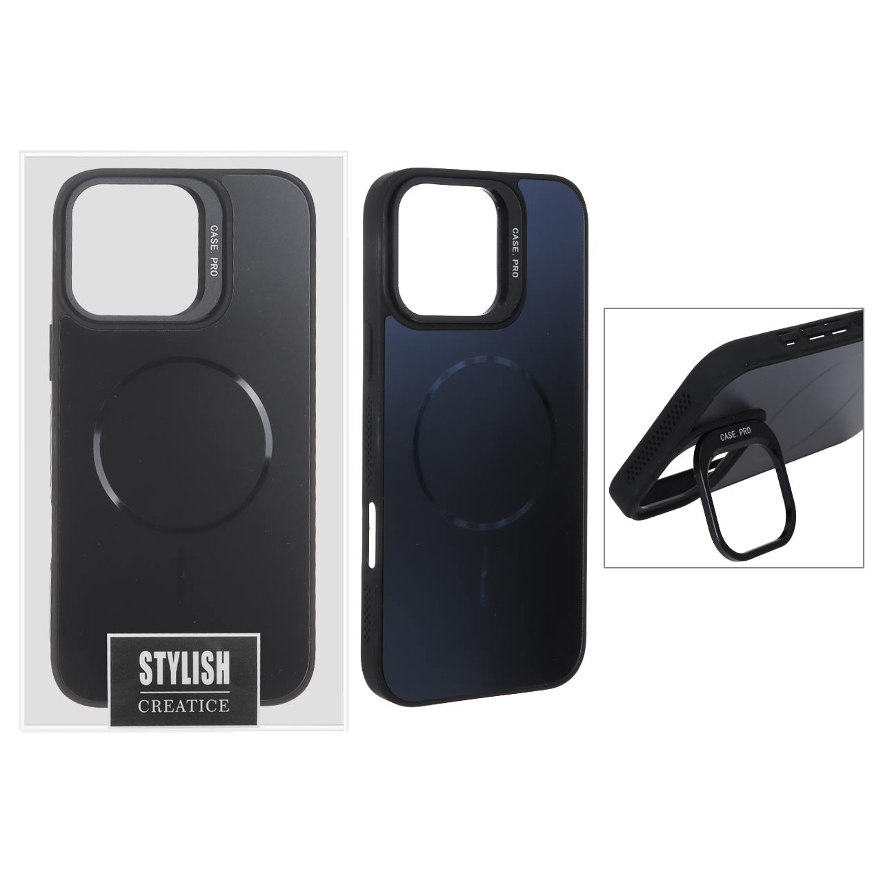 قاب اورجینال PVD Case Pro استندشو MagSafe مدل Apple iPhone 16 Pro Max - مشکی (پک دار)