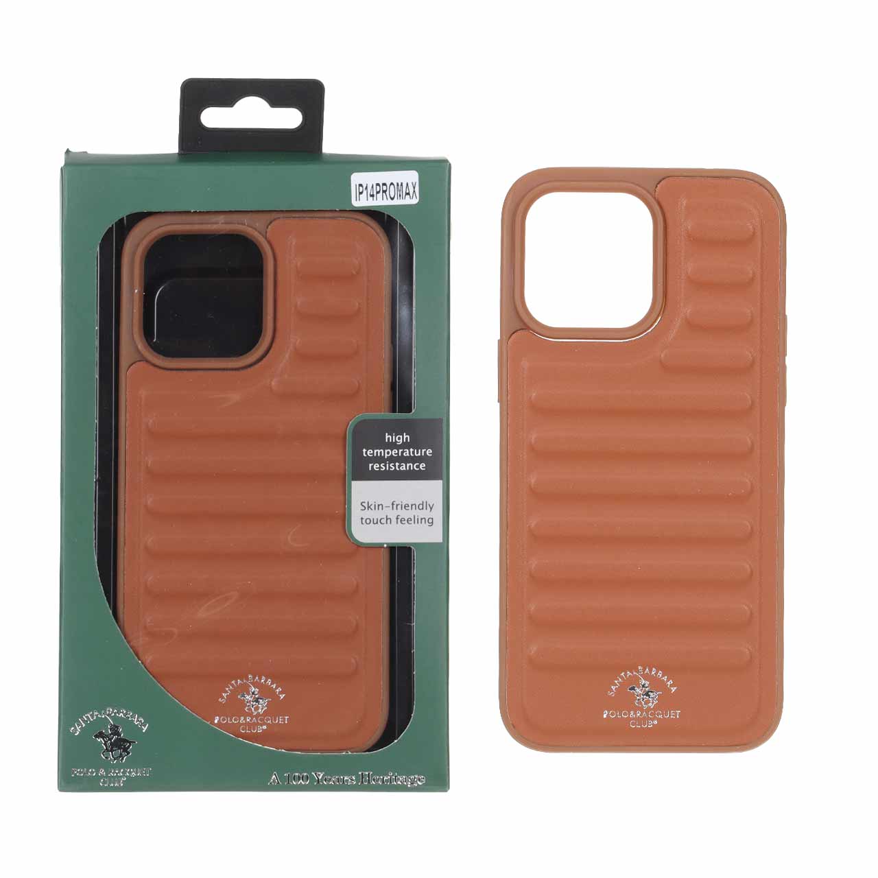قاب اورجینال چرمی Santa Barbara Polo مدل Apple iPhone 14 Pro Max - قهوه ای (پک دار)