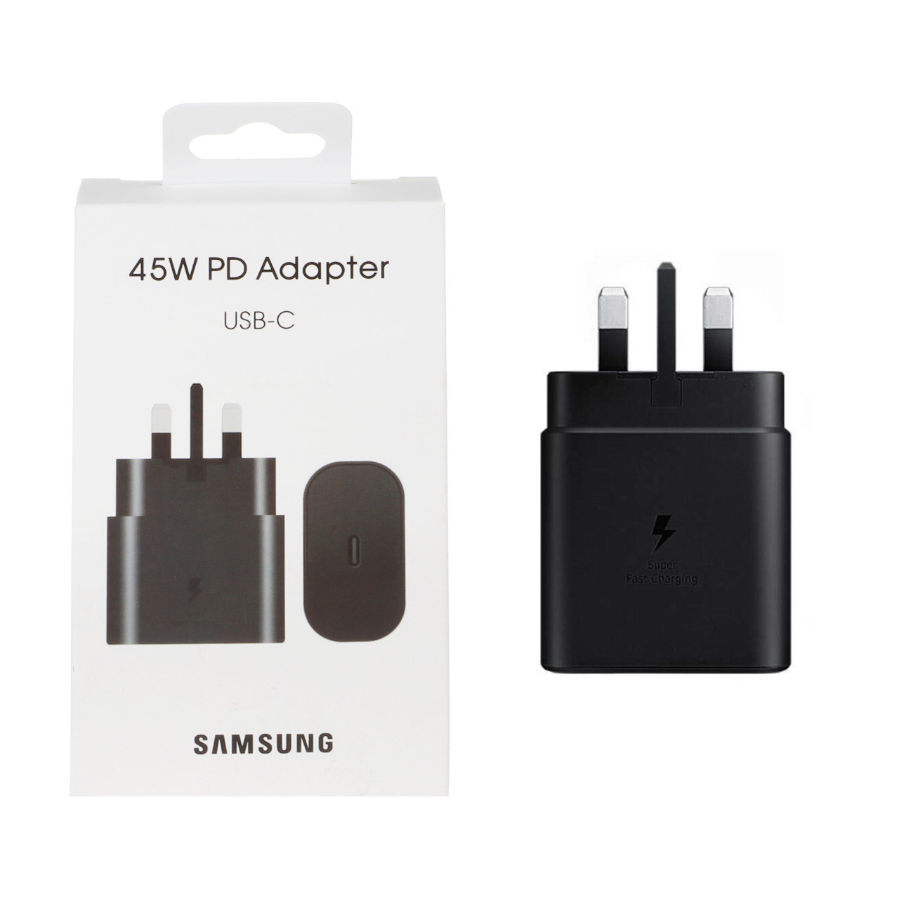 شارژر دیواری سه پین PD و فست تک پورت SAMSUNG Type-C مدل 45W  - مشکی - DST (گارانتی شش ماهه) - درجه یک