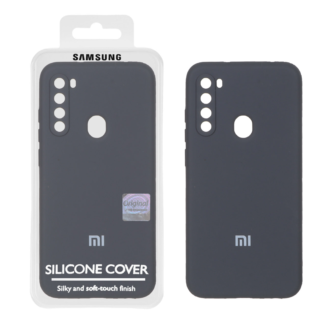 قاب سیلیکونی پاک کنی اورجینال درجه یک Xiaomi Redmi Note 8 - خاکستری (پک دار)