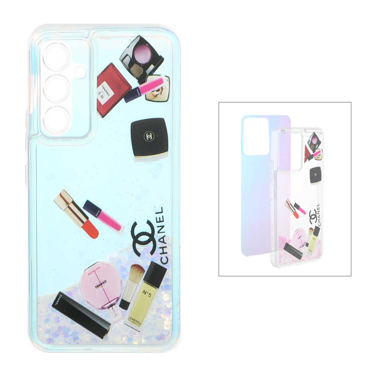 قاب آکواریومی اکلیلی دور ژله ای هفت رنگ Samsung Galaxy A54 - طرح 59