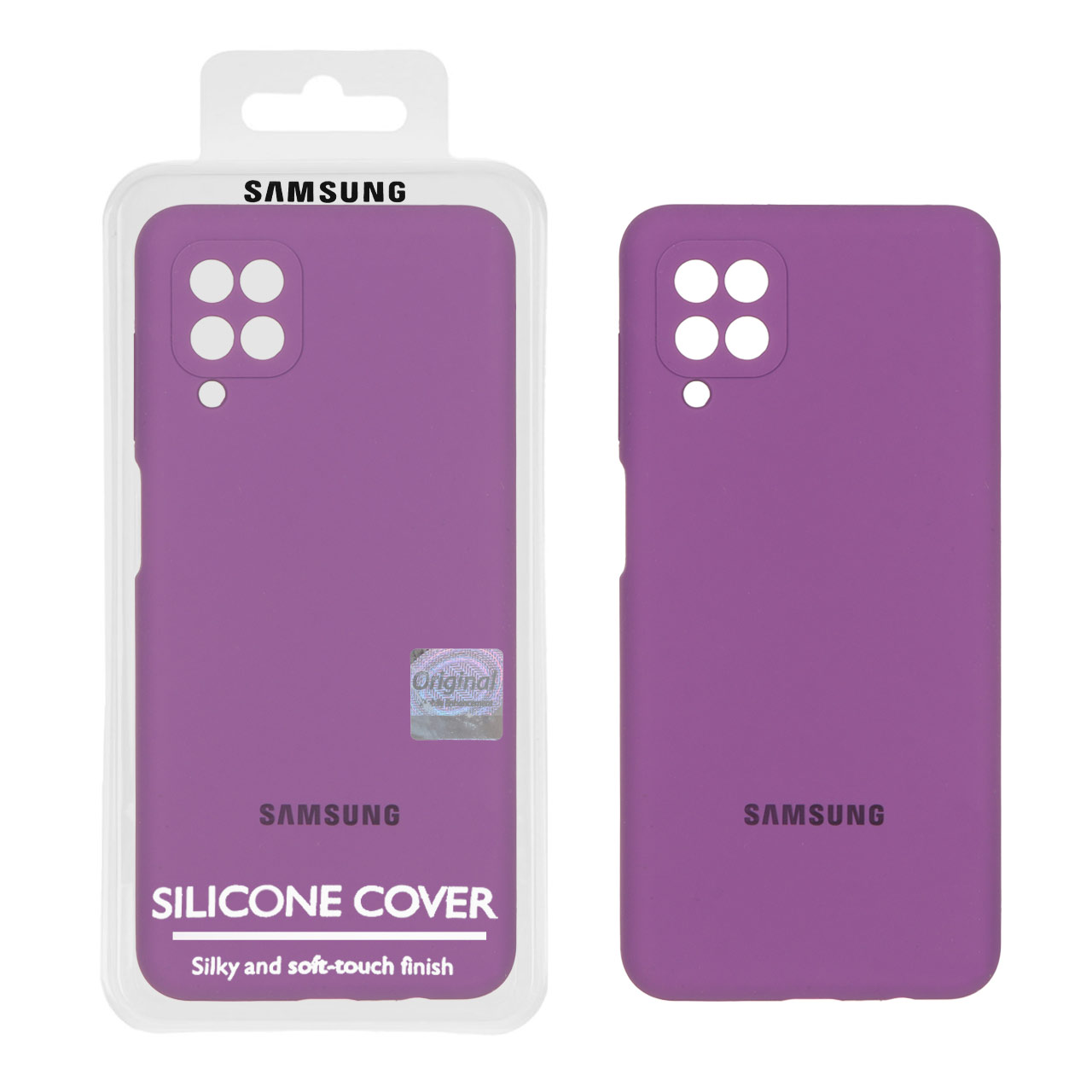 قاب سیلیکونی پاک کنی اورجینال Master Quality مدل Samsung Galaxy A12 / M12 / F12 - ارغوانی (پک دار)